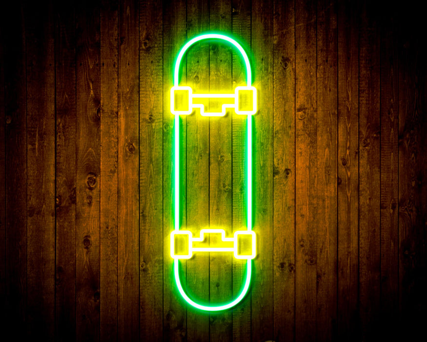 Skateboard Kid Room Flex Silicone LED Sign (Neon-Style, LED Technology) - Way Up Gifts