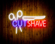 Barber Hair Cut Shave Flex Silicone LED Sign (Neon-Style, LED Technology) - LED Gift Works
