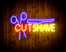 Barber Hair Cut Shave Flex Silicone LED Sign (Neon-Style, LED Technology) - Way Up Gifts