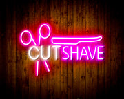 Barber Hair Cut Shave Flex Silicone LED Sign (Neon-Style, LED Technology) - LED Gift Works