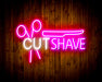 Barber Hair Cut Shave Flex Silicone LED Sign (Neon-Style, LED Technology) - Way Up Gifts