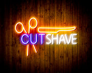 Barber Hair Cut Shave Flex Silicone LED Sign (Neon-Style, LED Technology) - LED Gift Works