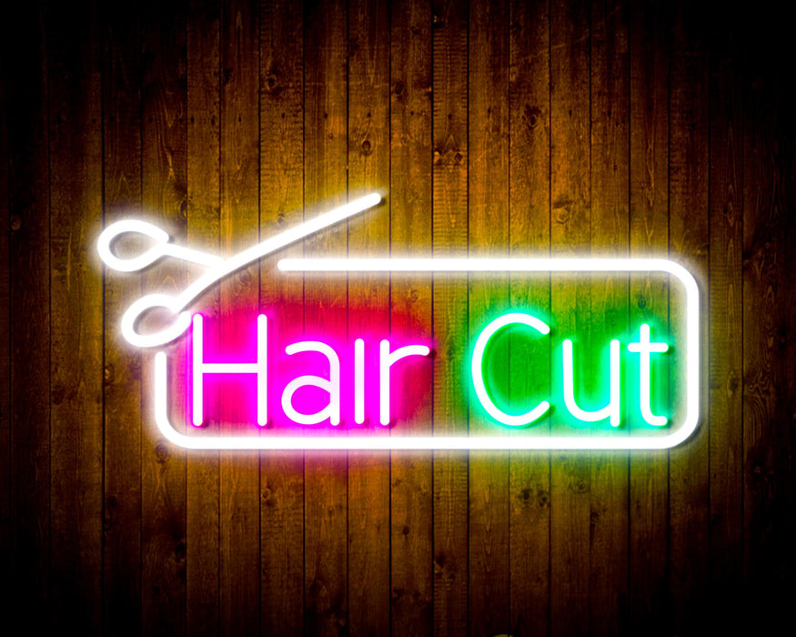 Barber Salon Hair Cut Flex Silicone LED Sign (Neon-Style, LED Technology) - Way Up Gifts