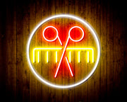 Barber Scissors Comb Flex Silicone LED Sign (Neon-Style, LED Technology) - LED Gift Works