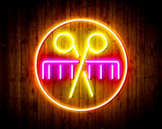 Barber Scissors Comb Flex Silicone LED Sign (Neon-Style, LED Technology) - LED Gift Works