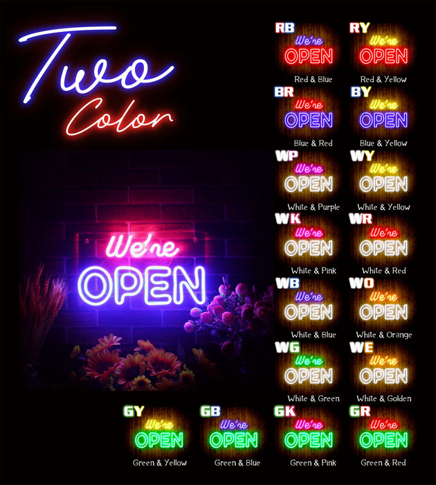 We're Open Flex Silicone LED Sign (Neon-Style, LED Technology) - Way Up Gifts