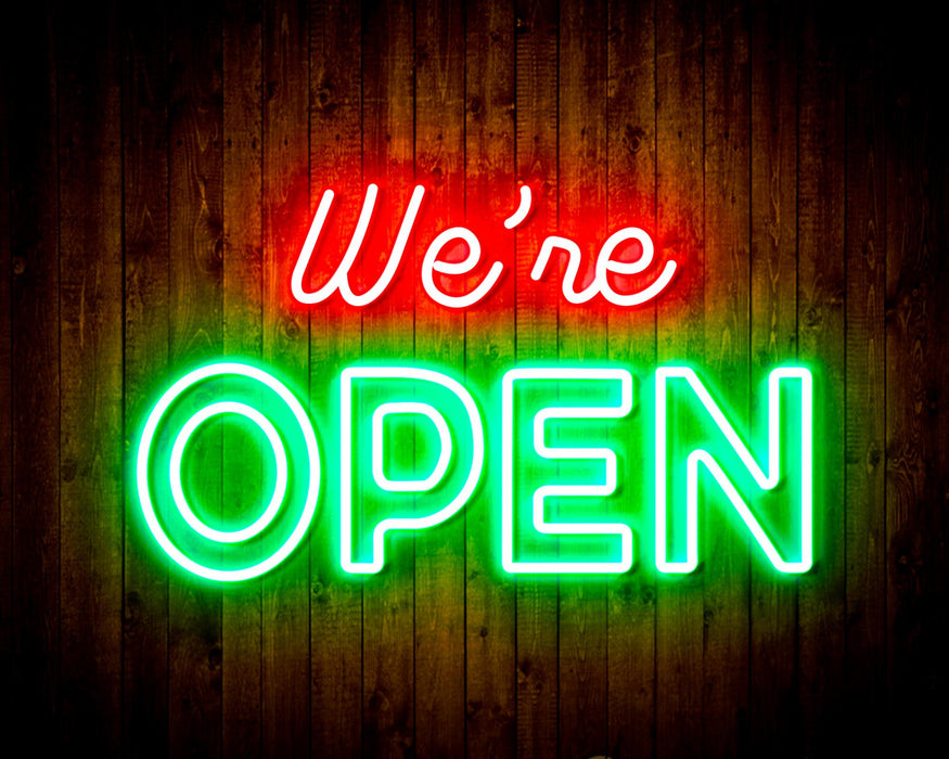 We're Open Flex Silicone LED Sign (Neon-Style, LED Technology) - Way Up Gifts