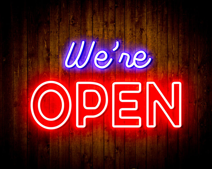 We're Open Flex Silicone LED Sign (Neon-Style, LED Technology) - Way Up Gifts