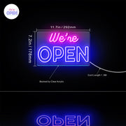 We're Open Flex Silicone LED Sign (Neon-Style, LED Technology) - LED Gift Works