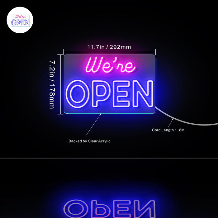 We're Open Flex Silicone LED Sign (Neon-Style, LED Technology) - Way Up Gifts