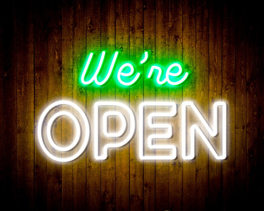 We're Open Flex Silicone LED Sign (Neon-Style, LED Technology) - Way Up Gifts