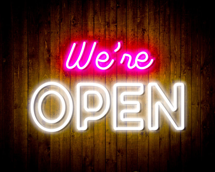 We're Open Flex Silicone LED Sign (Neon-Style, LED Technology) - Way Up Gifts