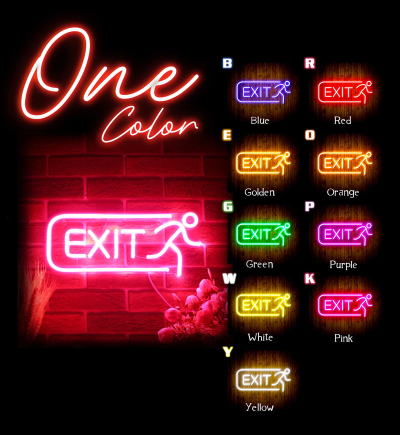 Exit Flex Silicone LED Sign (Neon-Style, LED Technology) - LED Gift Works
