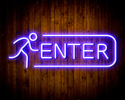 Entrance Enter Flex Silicone LED Sign (Neon-Style, LED Technology) - LED Gift Works