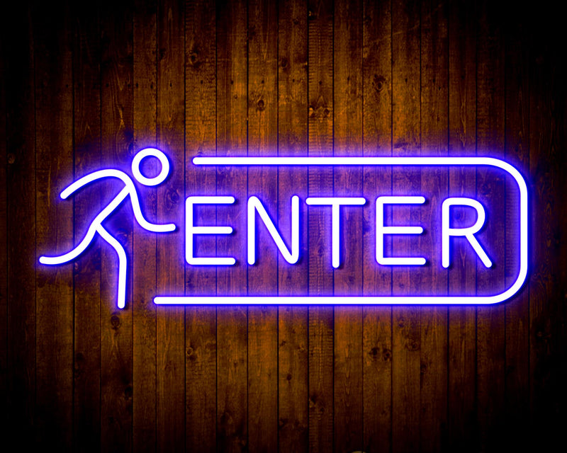 Entrance Enter Flex Silicone LED Sign (Neon-Style, LED Technology) - LED Gift Works