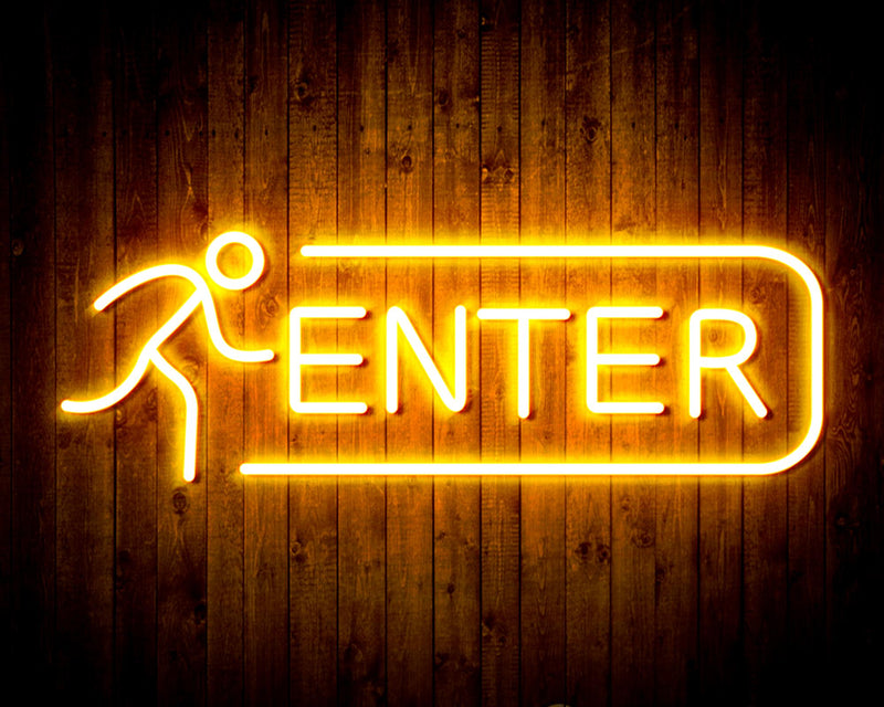 Entrance Enter Flex Silicone LED Sign (Neon-Style, LED Technology ...