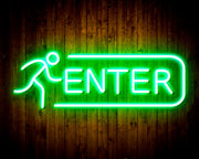 Entrance Enter Flex Silicone LED Sign (Neon-Style, LED Technology) - LED Gift Works