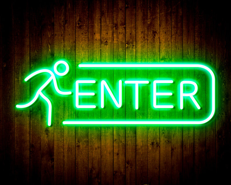 Entrance Enter Flex Silicone LED Sign (Neon-Style, LED Technology) - LED Gift Works