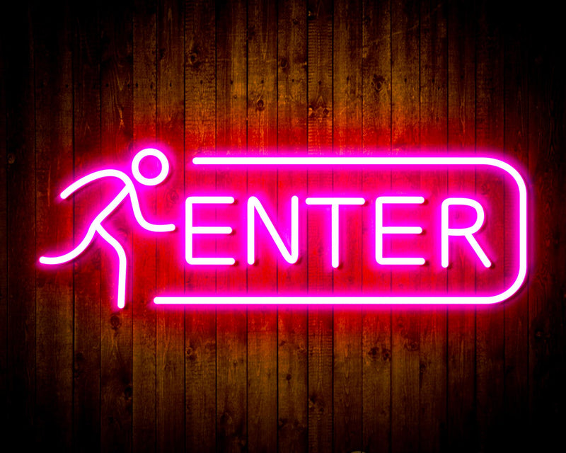 Entrance Enter Flex Silicone LED Sign (Neon-Style, LED Technology) - LED Gift Works