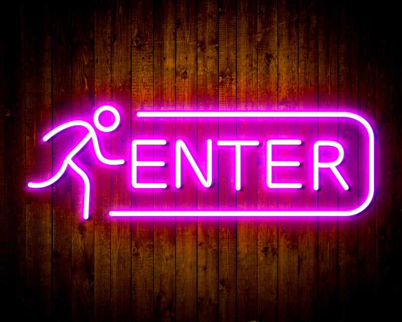 Entrance Enter Flex Silicone LED Sign (Neon-Style, LED Technology) - LED Gift Works
