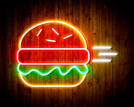 Hamburger Burger Flex Silicone LED Sign (Neon-Style, LED Technology) - Way Up Gifts