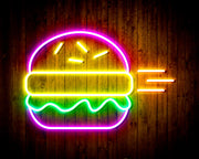 Hamburger Burger Flex Silicone LED Sign (Neon-Style, LED Technology) - LED Gift Works