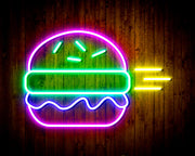 Hamburger Burger Flex Silicone LED Sign (Neon-Style, LED Technology) - LED Gift Works