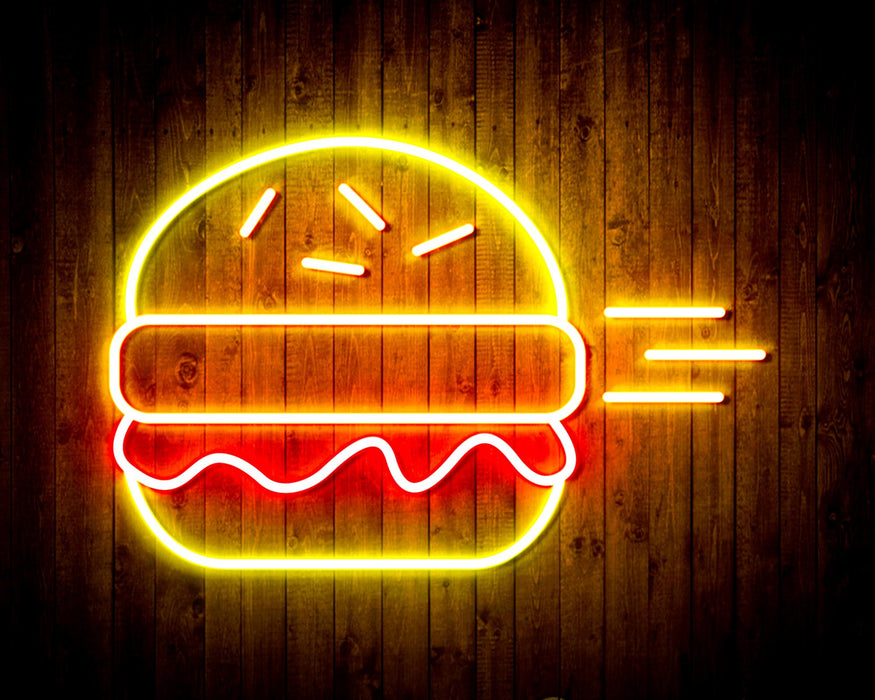 Hamburger Burger Flex Silicone LED Sign (Neon-Style, LED Technology) - Way Up Gifts