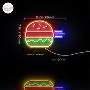 Hamburger Burger Flex Silicone LED Sign (Neon-Style, LED Technology) - LED Gift Works
