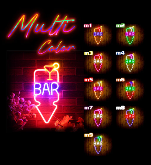 Bar Down Arrow Flex Silicone LED Sign (Neon-Style, LED Technology) - LED Gift Works