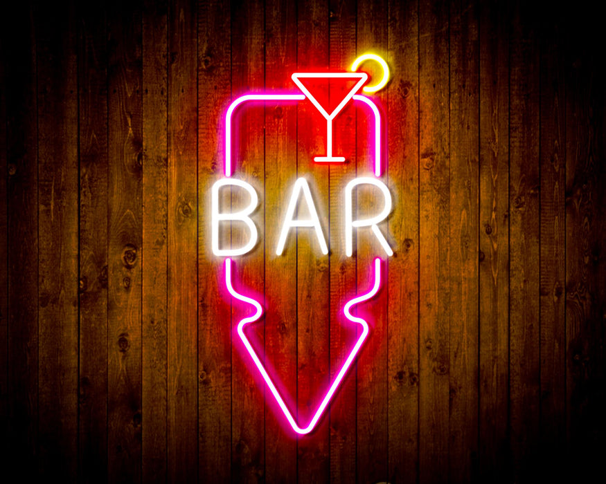 Bar Down Arrow Flex Silicone LED Sign (Neon-Style, LED Technology) - Way Up Gifts
