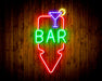 Bar Down Arrow Flex Silicone LED Sign (Neon-Style, LED Technology) - Way Up Gifts