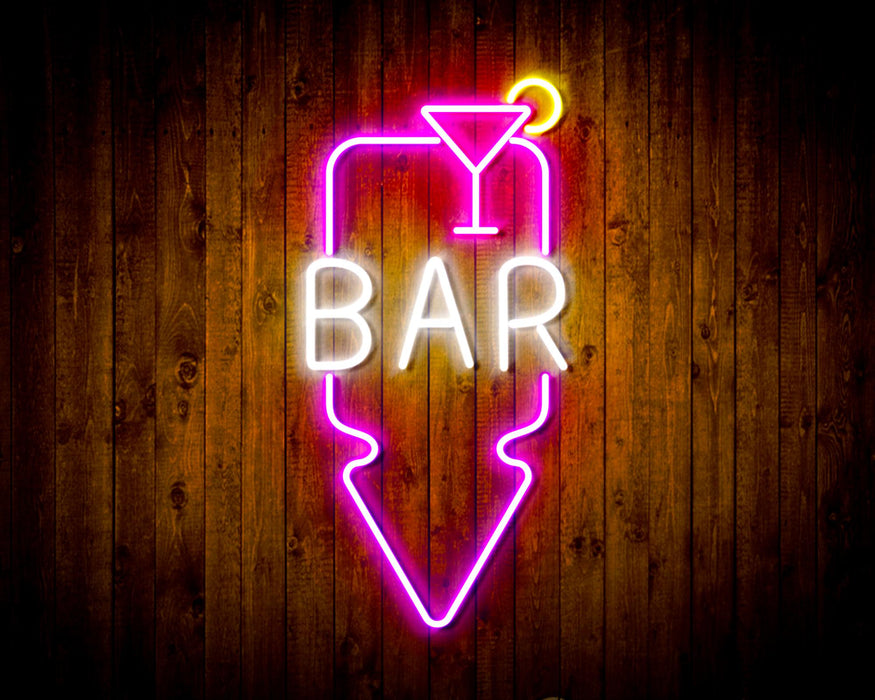 Bar Down Arrow Flex Silicone LED Sign (Neon-Style, LED Technology) - Way Up Gifts