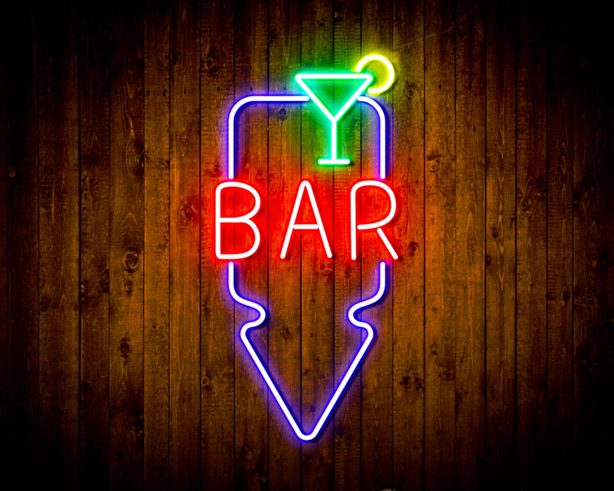 Bar Down Arrow Flex Silicone LED Sign (Neon-Style, LED Technology) - Way Up Gifts