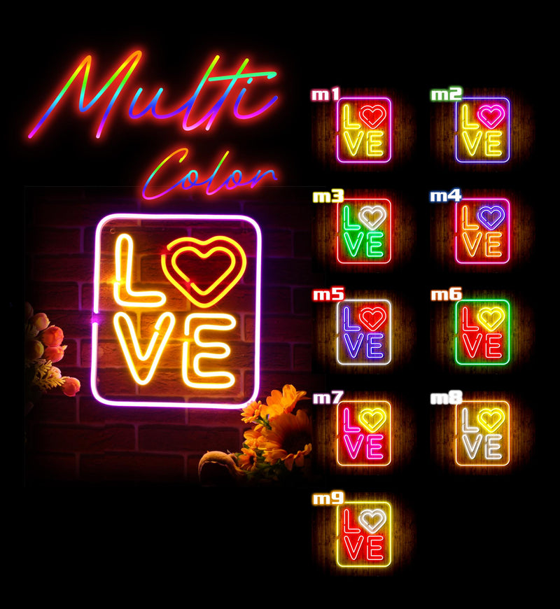 Love Flex Silicone LED Sign (Neon-Style, LED Technology) - LED Gift Works