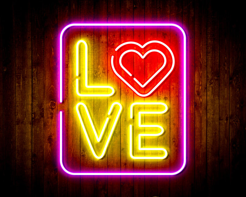 Love Flex Silicone LED Sign (Neon-Style, LED Technology) - LED Gift Works