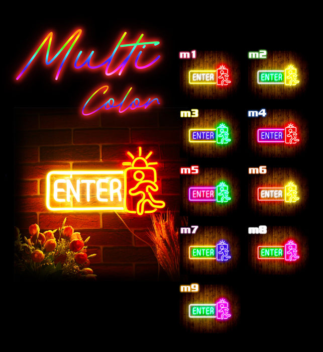Entrance Enter Flex Silicone LED Sign (Neon-Style, LED Technology) - Way Up Gifts