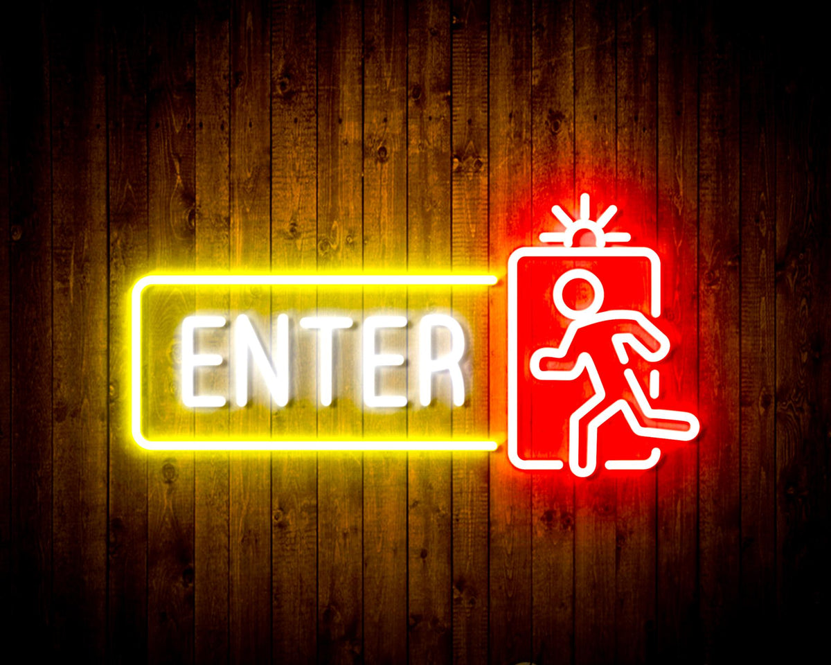 Entrance Enter Flex Silicone LED Sign (Neon-Style, LED Technology ...