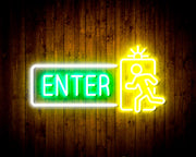 Entrance Enter Flex Silicone LED Sign (Neon-Style, LED Technology) - LED Gift Works