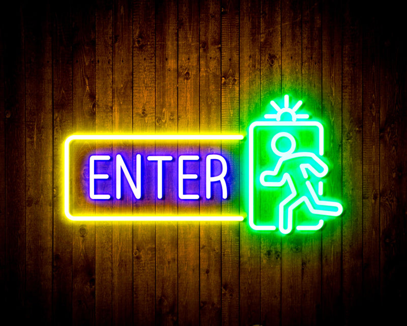 Entrance Enter Flex Silicone LED Sign (Neon-Style, LED Technology ...