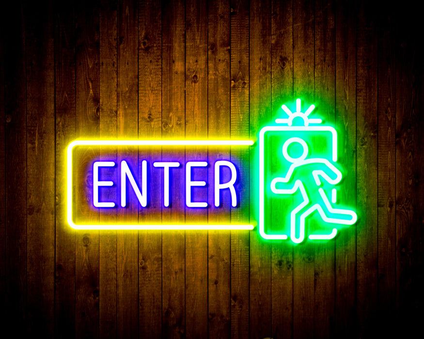 Entrance Enter Flex Silicone LED Sign (Neon-Style, LED Technology) - Way Up Gifts