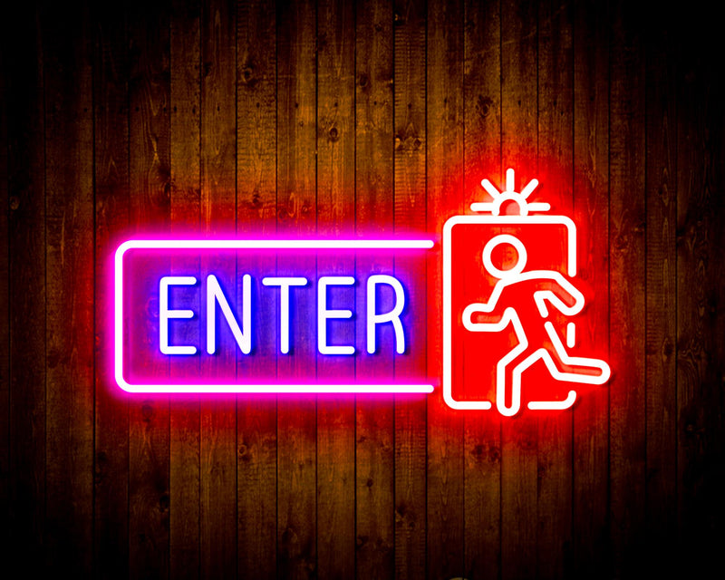 Entrance Enter Flex Silicone LED Sign (Neon-Style, LED Technology) - LED Gift Works