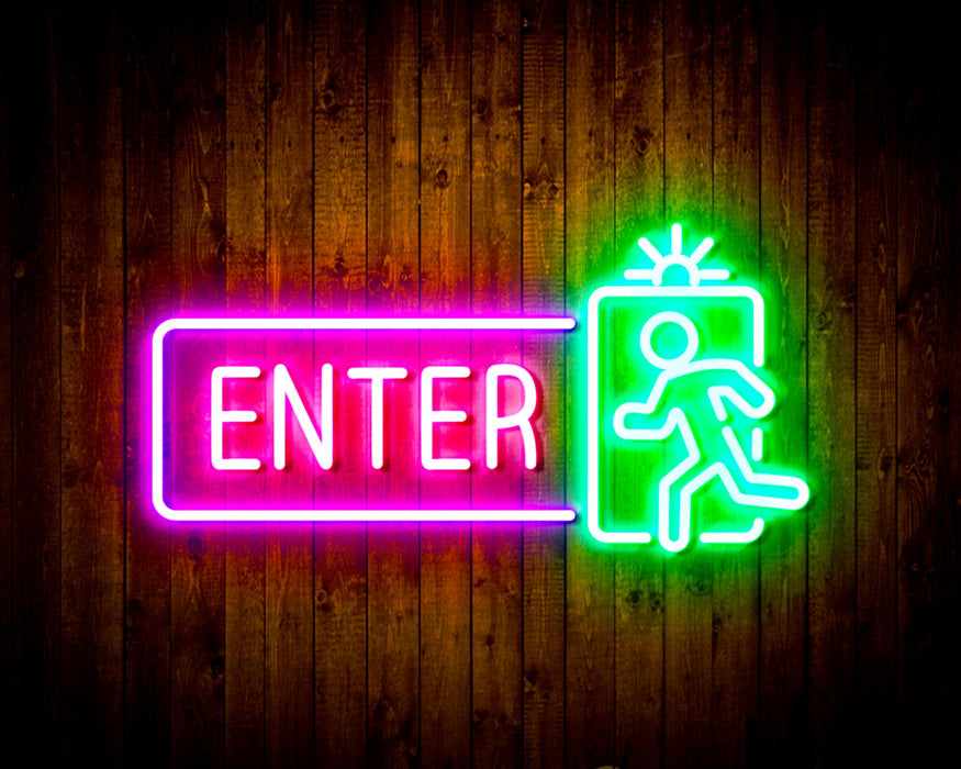Entrance Enter Flex Silicone LED Sign (Neon-Style, LED Technology) - Way Up Gifts