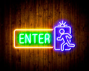 Entrance Enter Flex Silicone LED Sign (Neon-Style, LED Technology) - LED Gift Works