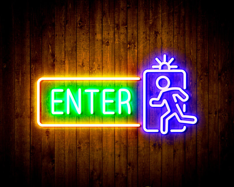 Entrance Enter Flex Silicone LED Sign (Neon-Style, LED Technology) - LED Gift Works