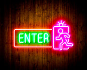 Entrance Enter Flex Silicone LED Sign (Neon-Style, LED Technology) - LED Gift Works