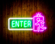 Entrance Enter Flex Silicone LED Sign (Neon-Style, LED Technology) - LED Gift Works