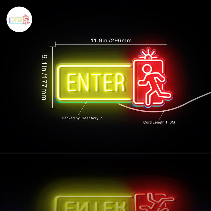 Entrance Enter Flex Silicone LED Sign (Neon-Style, LED Technology) - Way Up Gifts