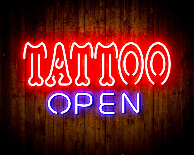Tattoo Open Flex Silicone LED Sign (Neon-Style, LED Technology) - LED Gift Works