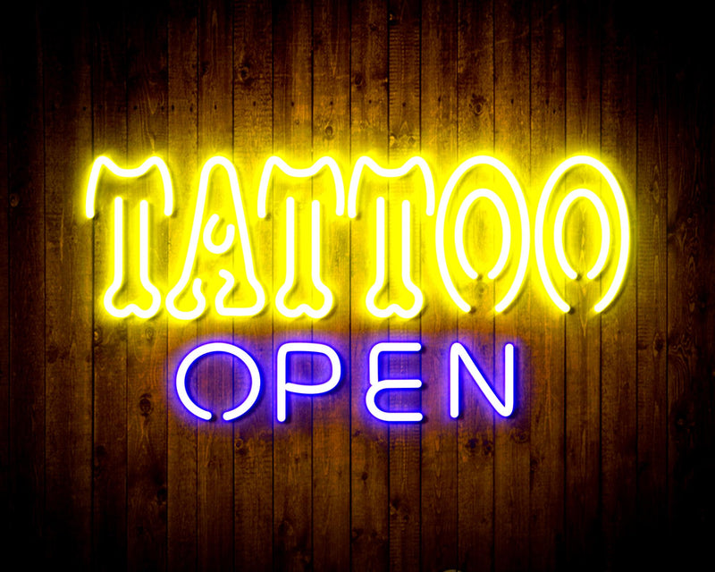 Tattoo Open Flex Silicone LED Sign (Neon-Style, LED Technology) - LED Gift Works